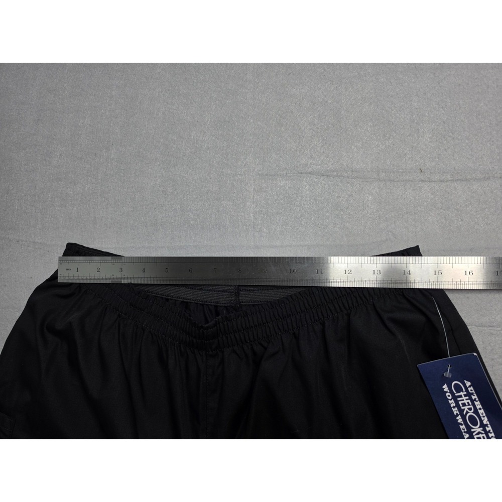 Cherokee Uniform Scrub Pants Womens Large Black Tapered Leg Medical Workwear NWT - Picture 8 of 8